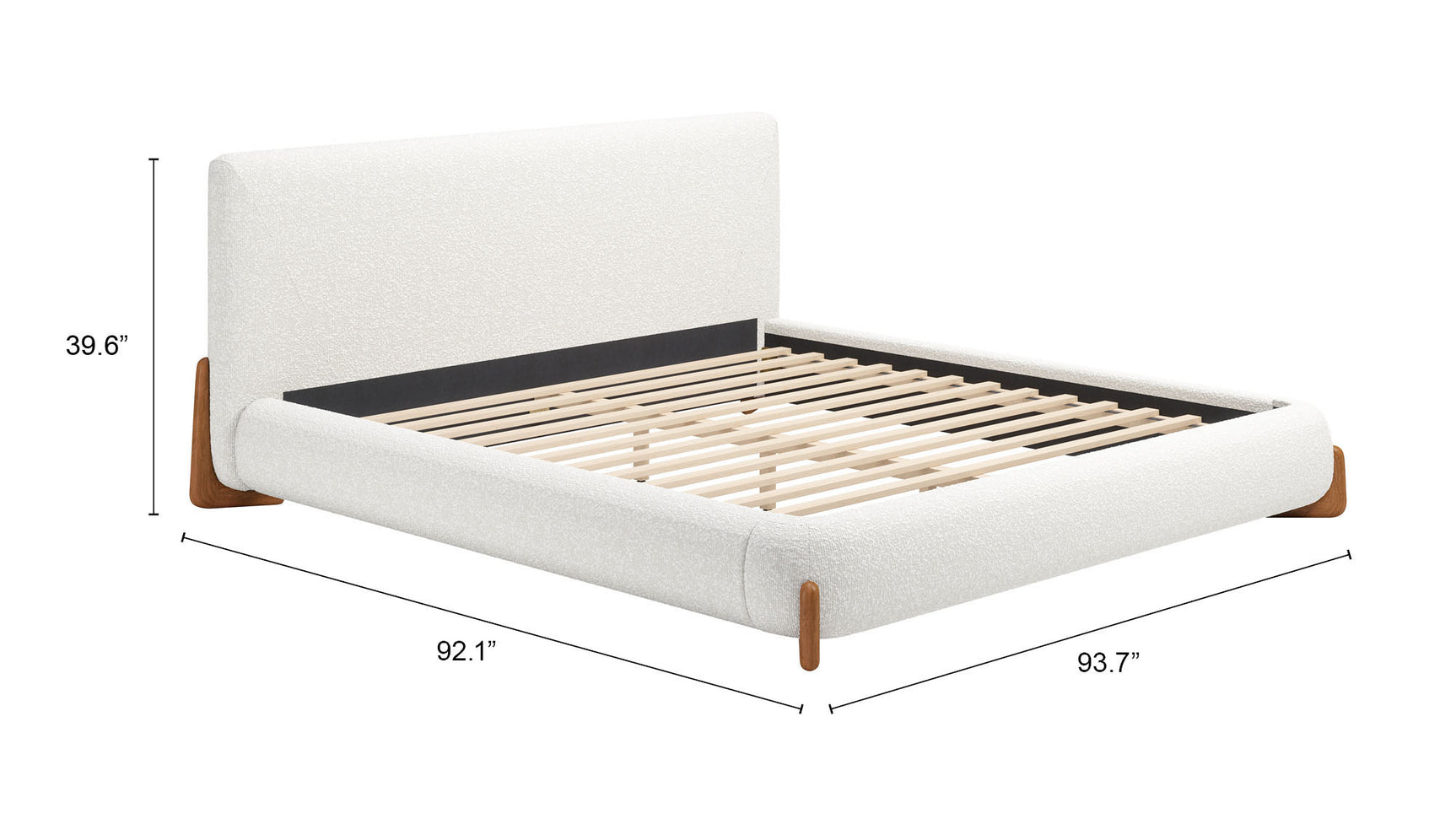 Baris Ivory King Bed - Ornate Home