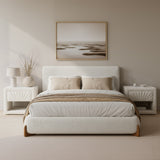 Baris Ivory Queen Bed - Ornate Home