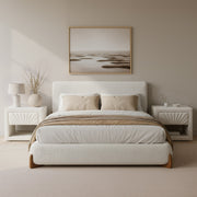 Baris Ivory Queen Bed - Ornate Home