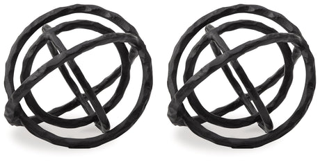 Barlee Black Sculpture (Set of 2) - Ornate Home