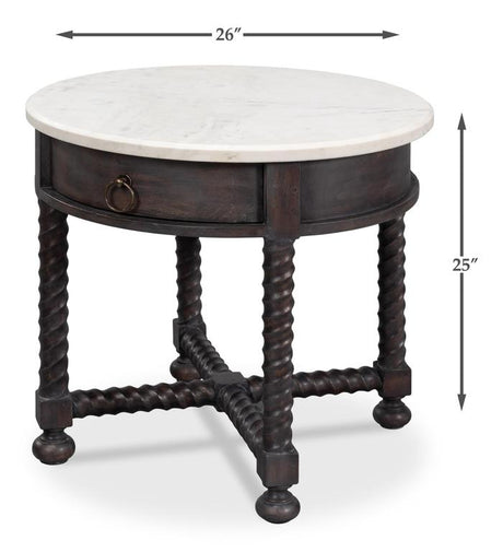 Barley Brown Side Table - Ornate Home
