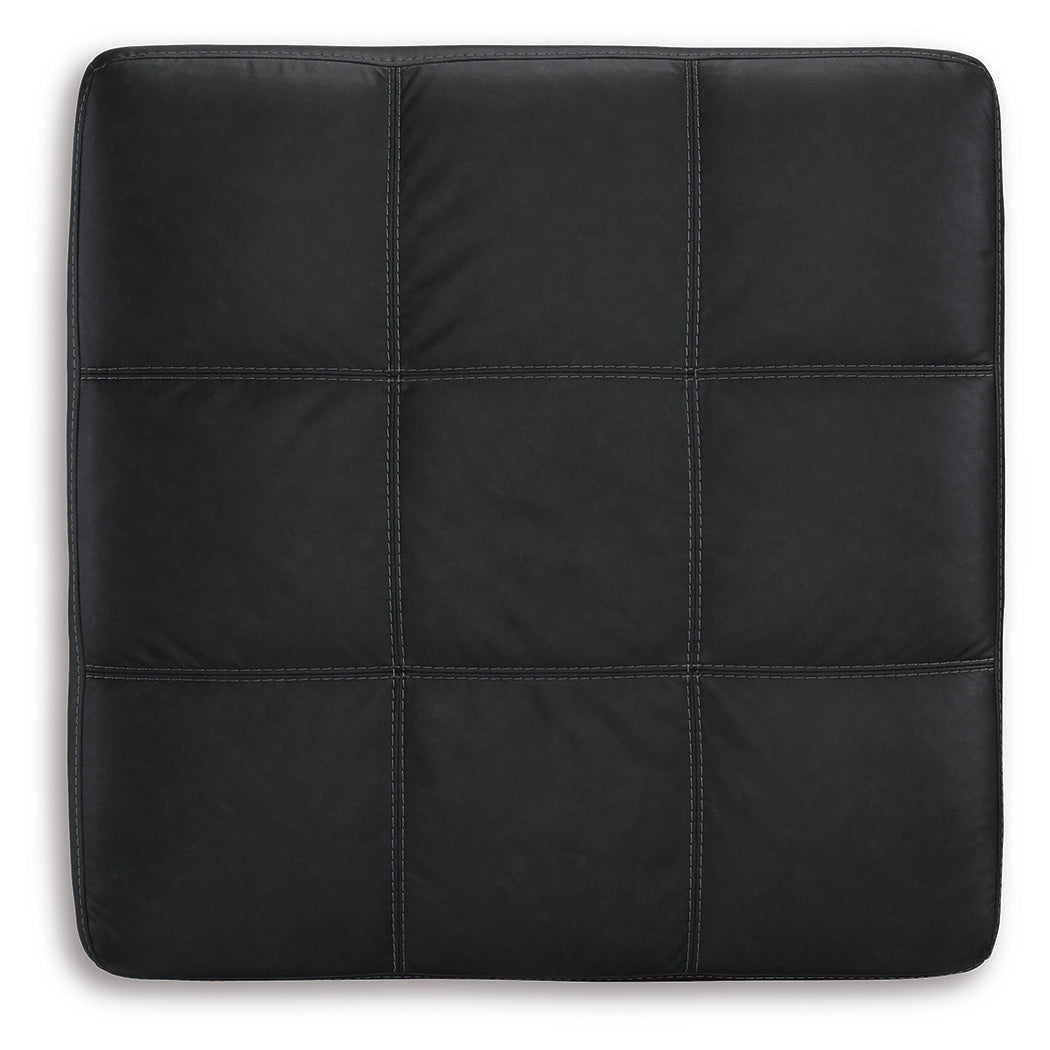 Barlin Mills Carbon Loveseat and Oversized Ottoman (Online Special Price) - Ornate Home