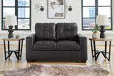 Barlin Mills Carbon Loveseat and Oversized Ottoman (Online Special Price) - Ornate Home