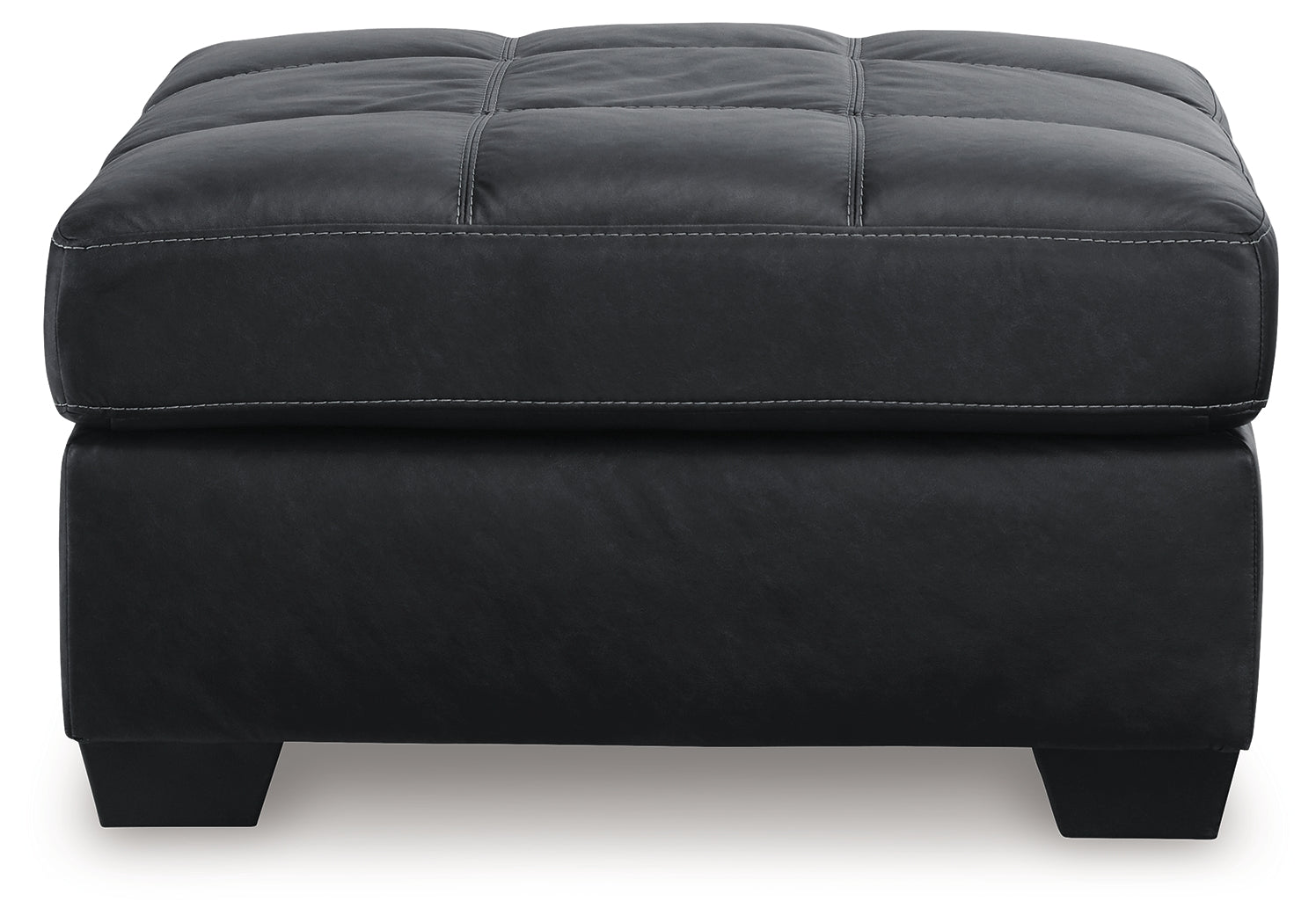 Barlin Mills Carbon Loveseat and Oversized Ottoman - Ornate Home