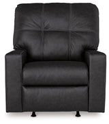Barlin Mills Carbon Recliner and Oversized Accent Ottoman (Online Special Price) - Ornate Home