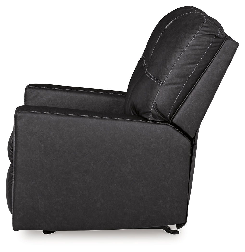 Barlin Mills Carbon Recliner and Oversized Accent Ottoman (Online Special Price) - Ornate Home