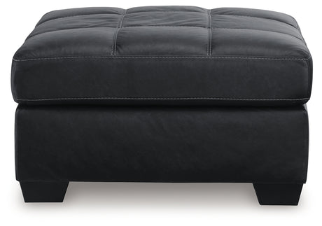 Barlin Mills Carbon Recliner and Oversized Accent Ottoman - Ornate Home