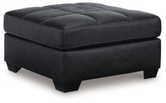 Barlin Mills Carbon Recliner and Oversized Accent Ottoman - Ornate Home