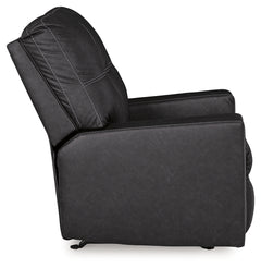 Barlin Mills Carbon Recliner and Oversized Accent Ottoman - Ornate Home
