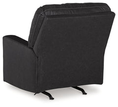 Barlin Mills Carbon Recliner and Oversized Accent Ottoman - Ornate Home