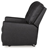Barlin Mills Carbon Recliner and Oversized Accent Ottoman - Ornate Home