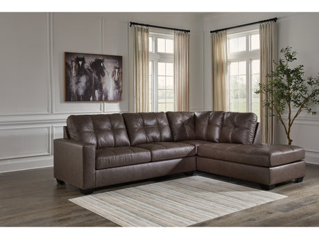 Barlin Mills Umber 2-Piece Sectional with RAF Chaise - Ornate Home