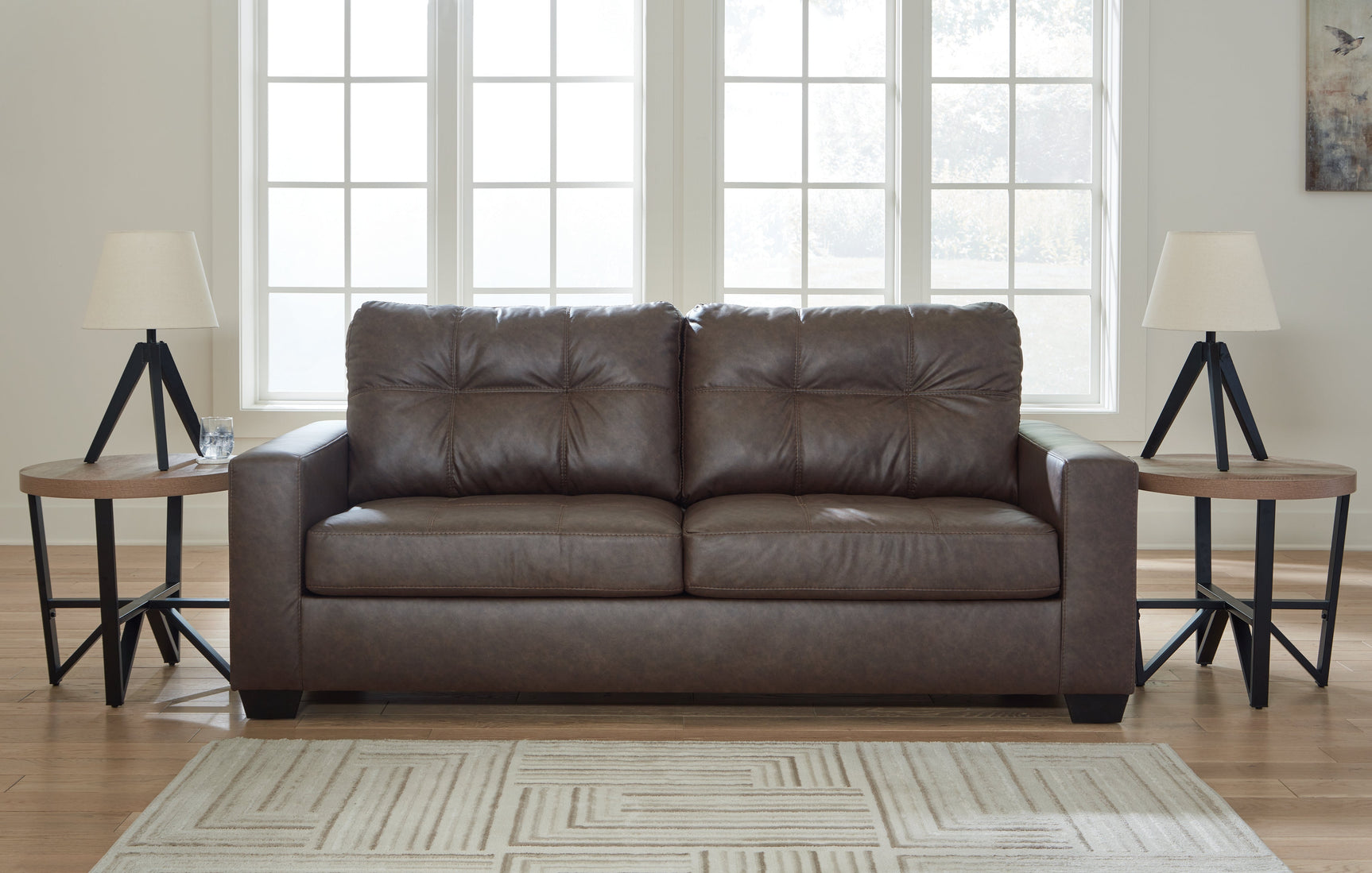 Barlin Mills Umber Sofa and Recliner (Online Special Price) - Ornate Home