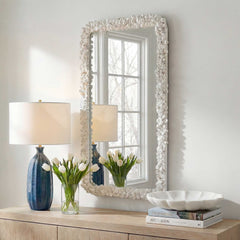 Barnacle White Rectangular Mirror - Ornate Home