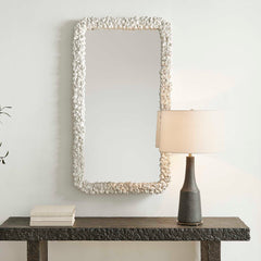 Barnacle White Rectangular Mirror - Ornate Home