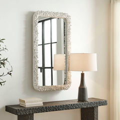Barnacle White Rectangular Mirror - Ornate Home