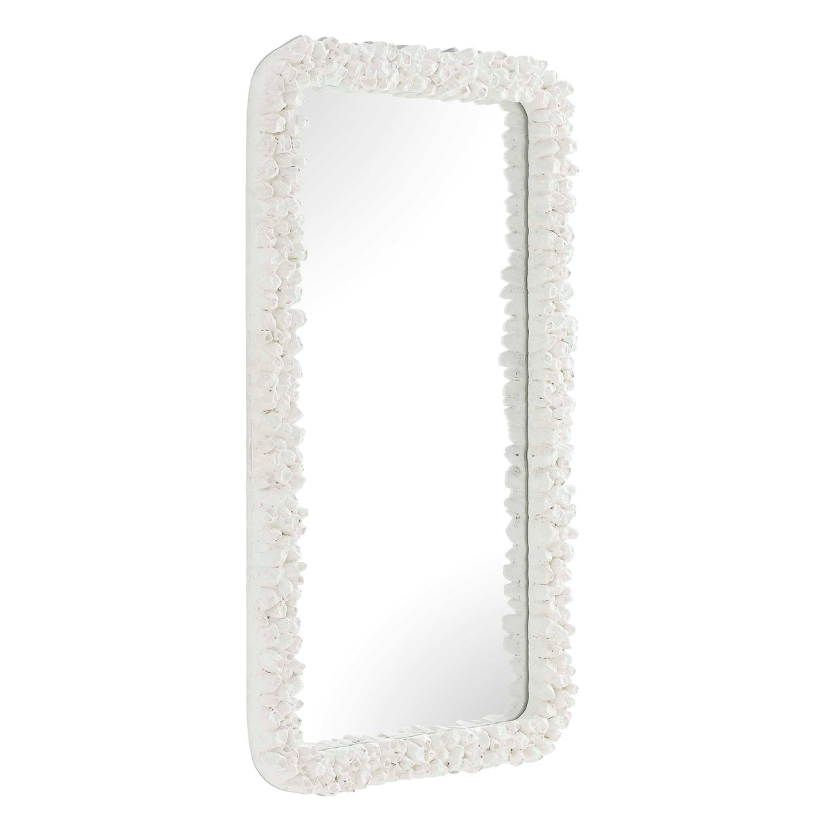 Barnacle White Rectangular Mirror - Ornate Home