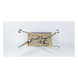 Barnard Clear Glass Top & Mirrored Gold Finish Dining Table - Ornate Home