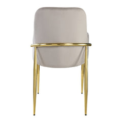 Barnard Gray Velvet & Gold Finish Side Chair (Set of 2) - Ornate Home