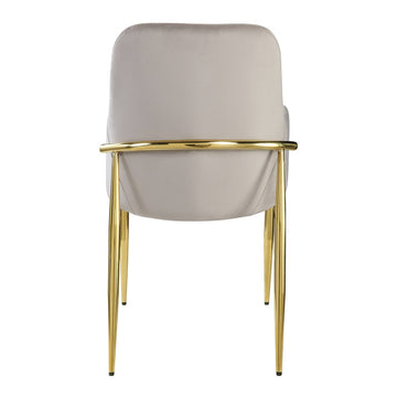 Barnard Gray Velvet & Gold Finish Side Chair (Set of 2) - Ornate Home