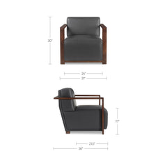 Barnes Black Accent Chair - Ornate Home