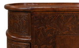 Barnes Brown Leather Book Side Table - Ornate Home