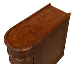 Barnes Brown Leather Book Side Table - Ornate Home