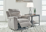 Barnsana Ash Micro Chenille Power Recliner (Online Special Price) - Ornate Home