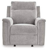 Barnsana Ash Micro Chenille Power Recliner - Ornate Home