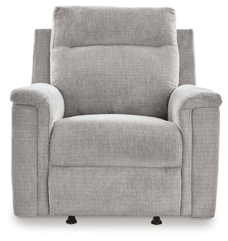 Barnsana Ash Micro Chenille Power Recliner - Ornate Home