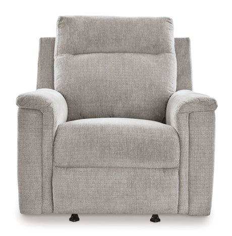 Barnsana Ash Micro Chenille Power Reclining Living Room Set / 3pc - Ornate Home