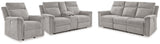 Barnsana Ash Power Reclining Sofa, Loveseat and Recliner - Ornate Home