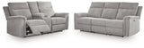 Barnsana Ash Power Reclining Sofa and Loveseat - Ornate Home