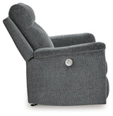 Barnsana Gravel Micro Chenille Power Recliner (Online Special Price) - Ornate Home