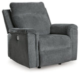 Barnsana Gravel Micro Chenille Power Recliner (Online Special Price) - Ornate Home