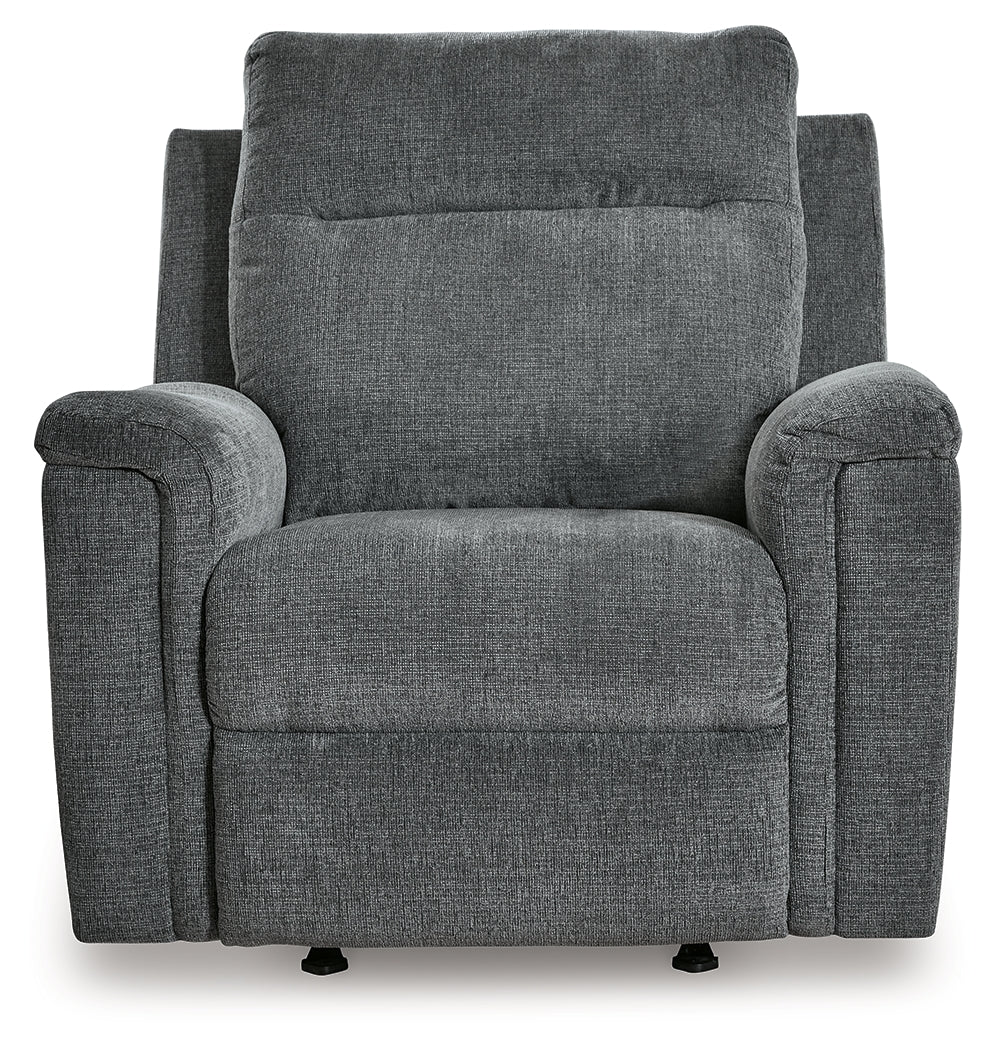 Barnsana Gravel Micro Chenille Power Recliner - Ornate Home