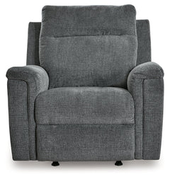 Barnsana Gravel Micro Chenille Power Recliner - Ornate Home