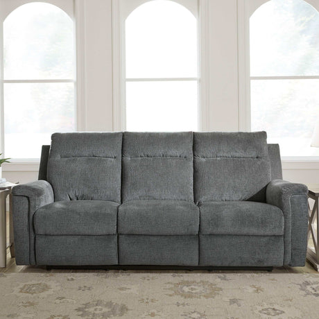 Barnsana Gravel Micro Chenille Power Reclining Living Room Set / 2pc - Ornate Home