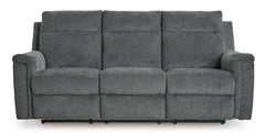 Barnsana Gravel Micro Chenille Power Reclining Living Room Set / 2pc - Ornate Home