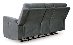 Barnsana Gravel Micro Chenille Power Reclining Living Room Set / 2pc - Ornate Home