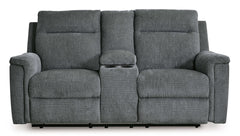 Barnsana Gravel Micro Chenille Power Reclining Living Room Set / 2pc - Ornate Home