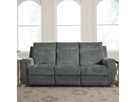 Barnsana Gravel Micro Chenille Power Reclining Living Room Set / 3pc - Ornate Home