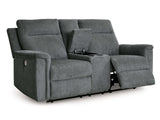 Barnsana Gravel Micro Chenille Power Reclining Living Room Set / 3pc - Ornate Home