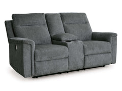 Barnsana Gravel Micro Chenille Power Reclining Living Room Set / 3pc - Ornate Home