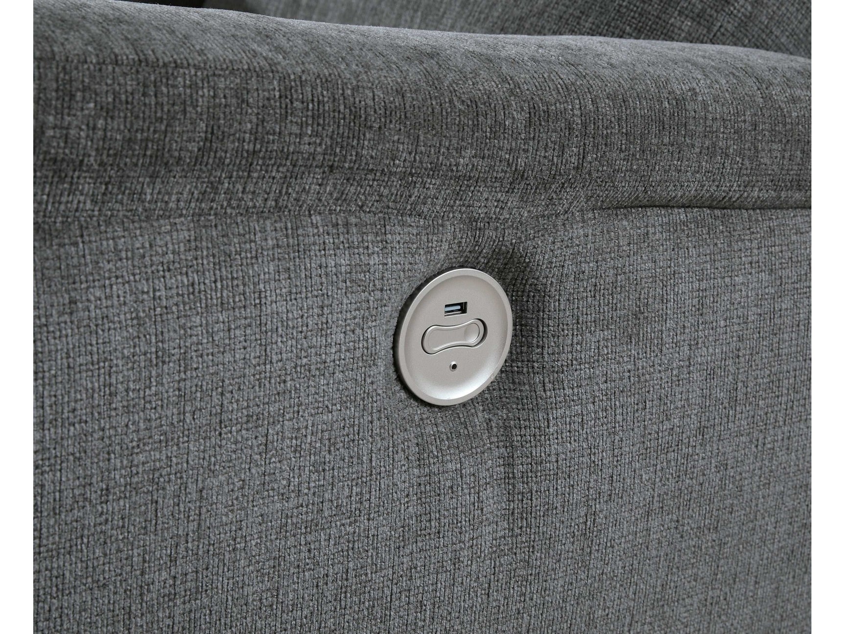 Barnsana Gravel Micro Chenille Power Reclining Living Room Set / 3pc - Ornate Home