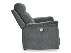 Barnsana Gravel Micro Chenille Power Reclining Living Room Set / 3pc - Ornate Home