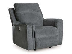 Barnsana Gravel Micro Chenille Power Reclining Living Room Set / 3pc - Ornate Home