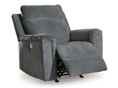 Barnsana Gravel Micro Chenille Power Reclining Living Room Set / 3pc - Ornate Home