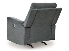 Barnsana Gravel Micro Chenille Power Reclining Living Room Set / 3pc - Ornate Home