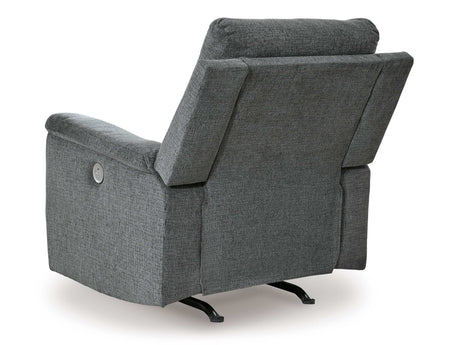 Barnsana Gravel Micro Chenille Power Reclining Living Room Set / 3pc - Ornate Home